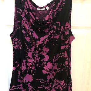 Croft&Barrow Purple and Black Sleeveless Top